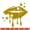 Melanin Lips Dripping svg