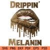 Dripping Melanin Lips SVG