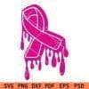 Dripping cancer ribbon SVG