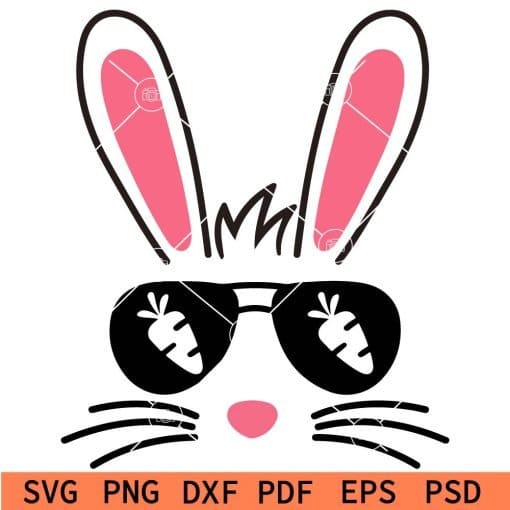 Easter Bunny sunglasses svg