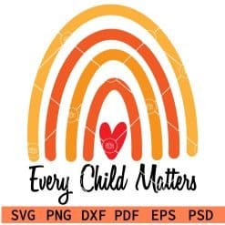 Every child Matters Boho Rainbow SVG