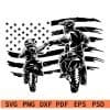 Father and Son Dirt Biker flag svg