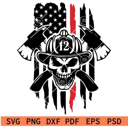 Patriotic Firefighter SVG