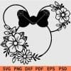 Floral Minnie Mouse svg