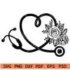 Floral Stethoscope svg