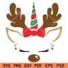 Reindeer Horns Unicorn SVG,