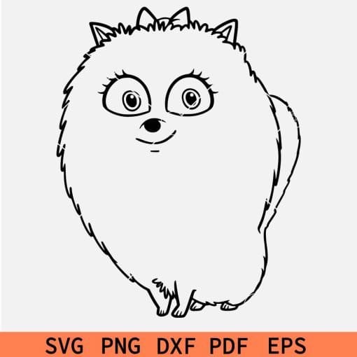 Gidget the Secret Life of Pets outline SVG
