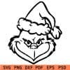 Grinch head Outline SVG