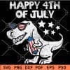 Happy 4th of July Dino svg