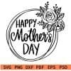 Happy Mothers Day Wreath svg