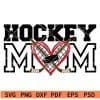 Hockey mom heart symbol SVG