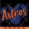 Astros Baseball Heart Symbol SVG