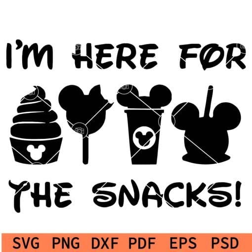 I'm here for the snacks svg
