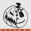 Jack skellington Pumpkin Outline svg
