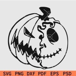 Jack skellington Pumpkin Outline svg