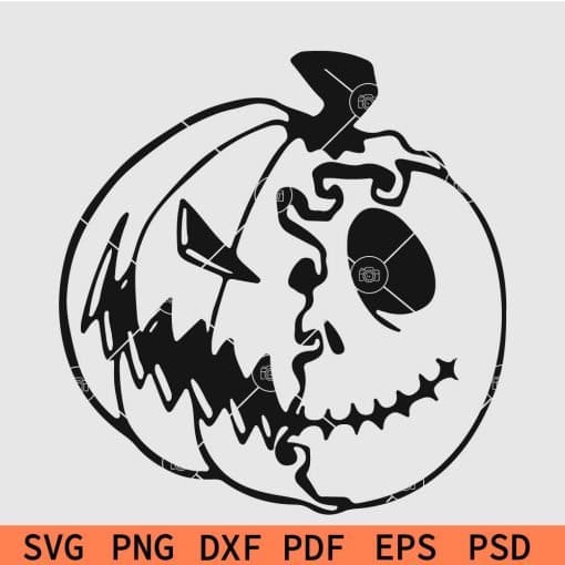 Jack skellington Pumpkin Outline svg