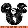 Mickey head Jack Skellington svg