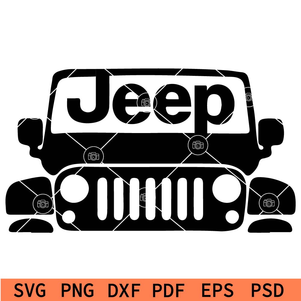 Jeep Face SVG, Jeep Front SVG, Jeep Grill SVG