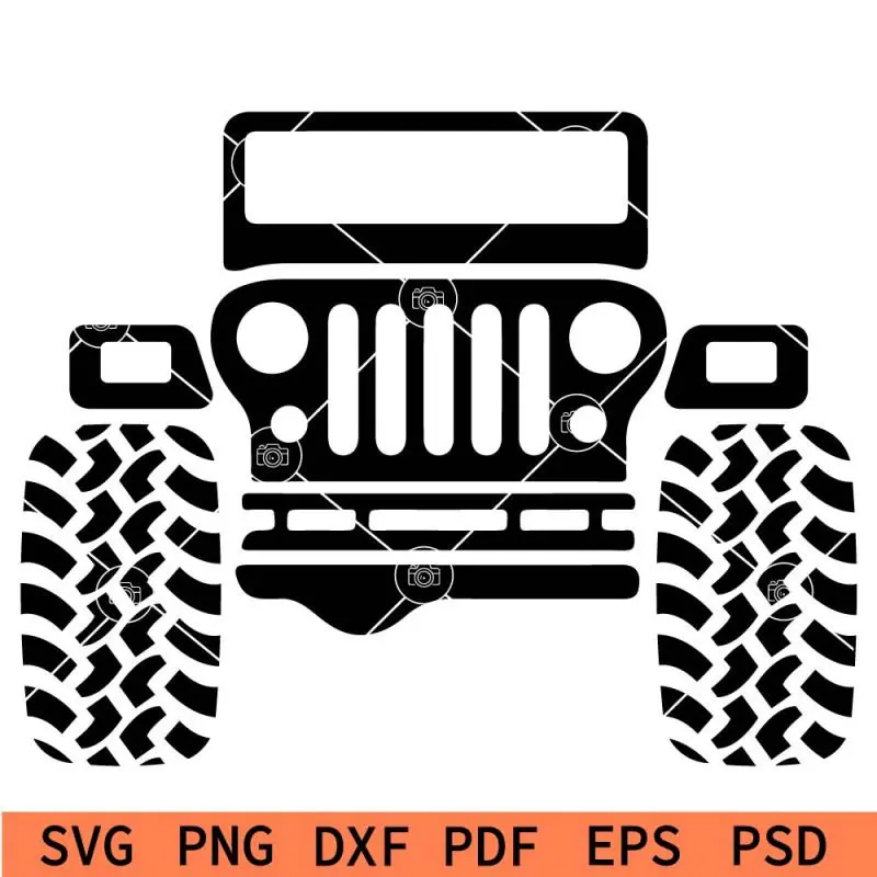 Jeep Front SVG, Jeep Face SVG, Monster Jeep Front Grill SVG