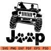 Dog Paw Jeep Phrase SVG