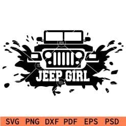 Jeep Girl Splash SVG