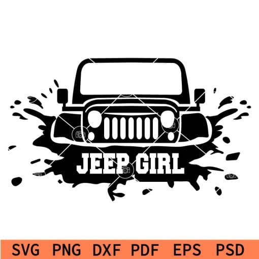 Splash jeep girl SVG