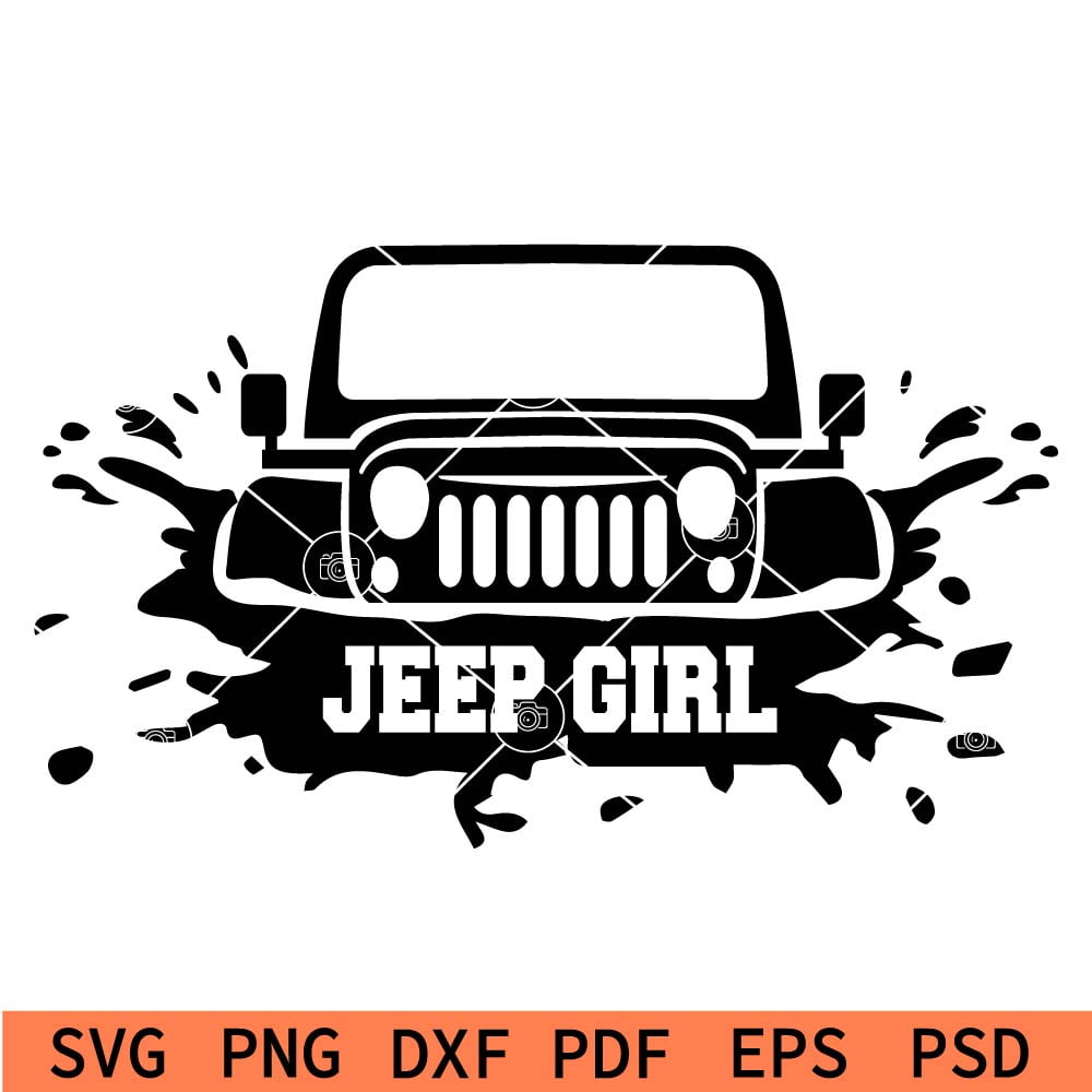 Splash jeep girl SVG, Jeep Girl Splash SVG, Distressed jeep girl SVG ...