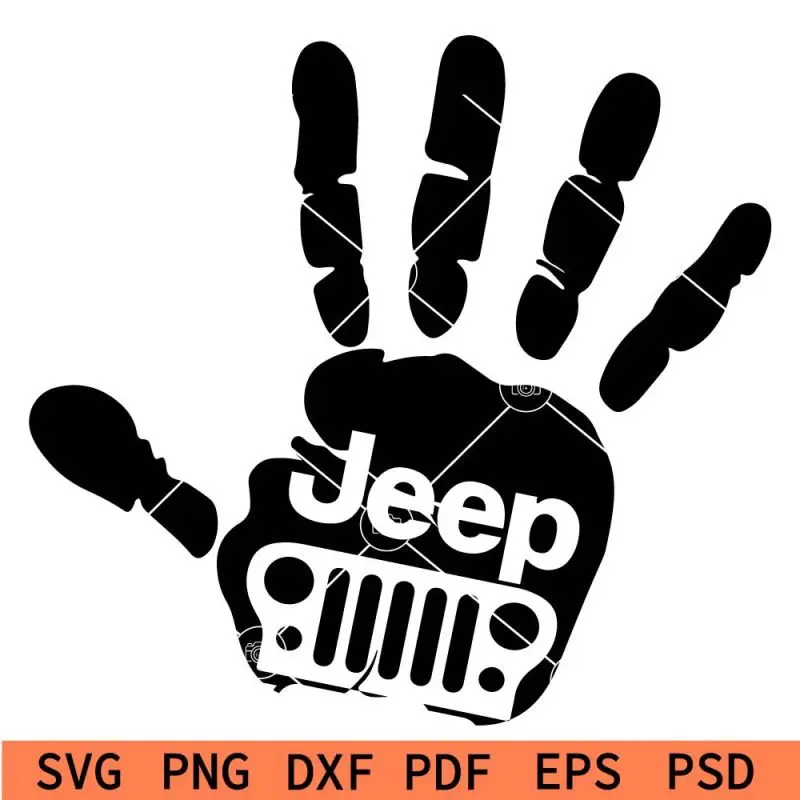 Jeep palm svg, Jeep Hand SVG, Jeep Grill inside Hand Palm SVG