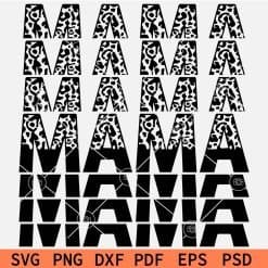 Leopard Prints Mama Stacked svg
