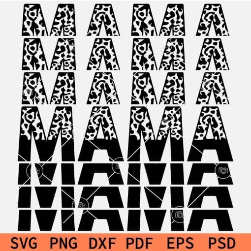 Leopard Prints Mama Stacked svg