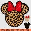 Leopard Prints Minnie Mouse Layered SVG
