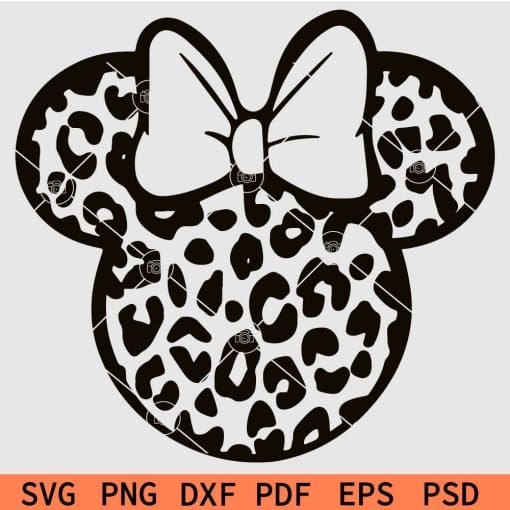 Leopard Prints Minnie svg
