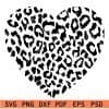 Leopard Prints heart Symbol SVG