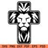 Lion inside cross Svg