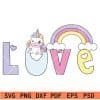 Unicorn Love SVG