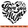Love you mom heart Symbol svg