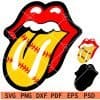 Luscious Lips Softball layered svg