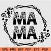 Leopard Prints Mama Hexagon SVG