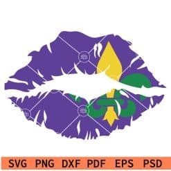  Lips Mardi Gras SVG