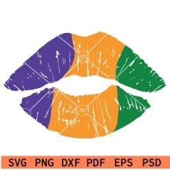 Mardi Gras Lips SVG