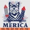 Merica cat peeking svg