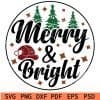 Merry & Bright svg