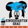 Mickey Kindergarten Grad 2024 svg