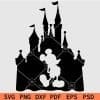 Mickey Mouse Inside Magical Castle Svg