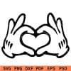 Mickey Mouse Love Hands SVG