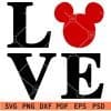 Mickey Mouse Love Phrase SVG
