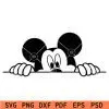 Mickey Mouse Peeking SVG