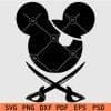 Mickey Mouse Pirate Svg
