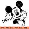 Mickey Mouse Signature SVG