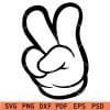 Mickey Mouse Peace Sign SVG